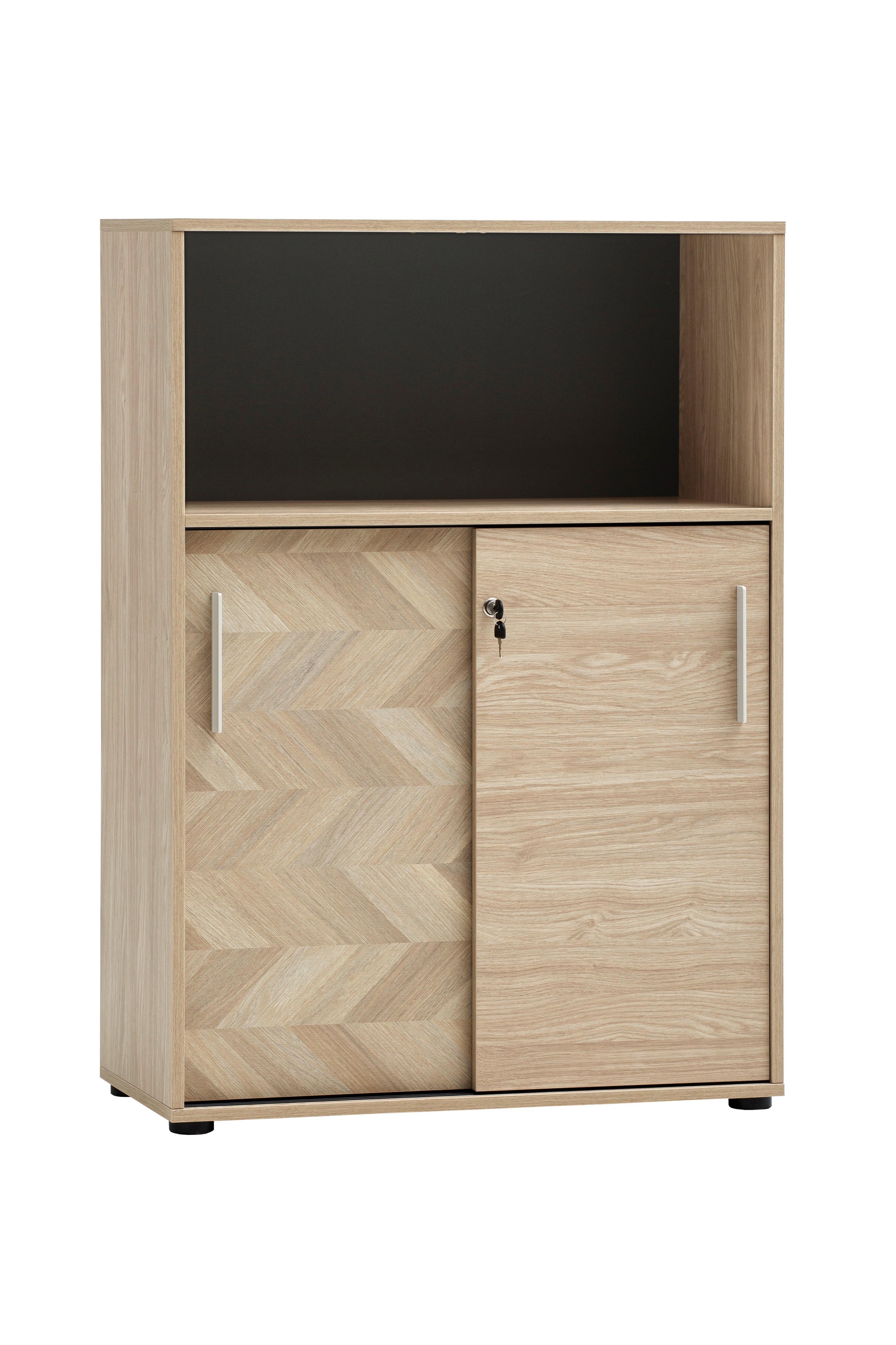 Aktenschrank Arezzo Eichefarben B: 80,1cm - Eichefarben, MODERN, Holzwerkstoff (80,1/113,4/38,2cm) - MID.YOU