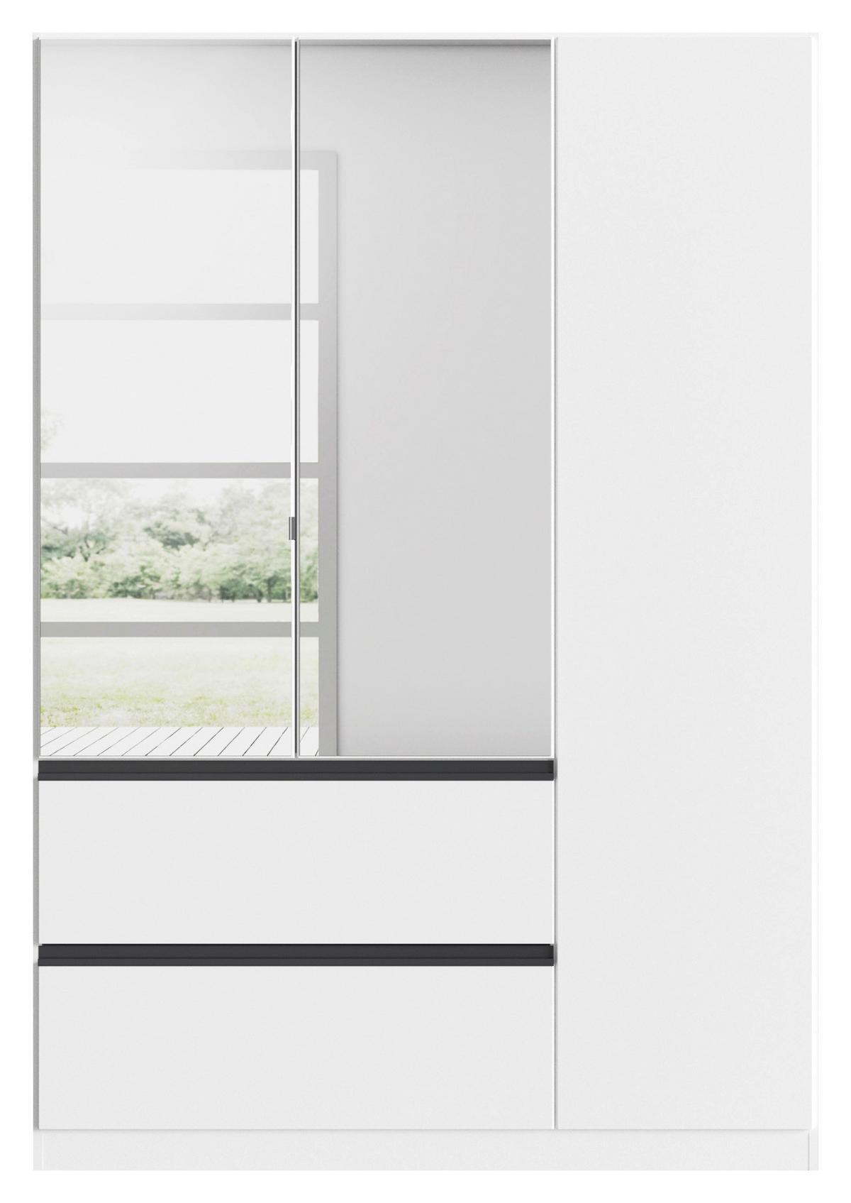 Drehtürenschrank Costa Weiß B: 136 cm - Weiß, MODERN, Holzwerkstoff (136/197/54cm) - Rauch Möbel