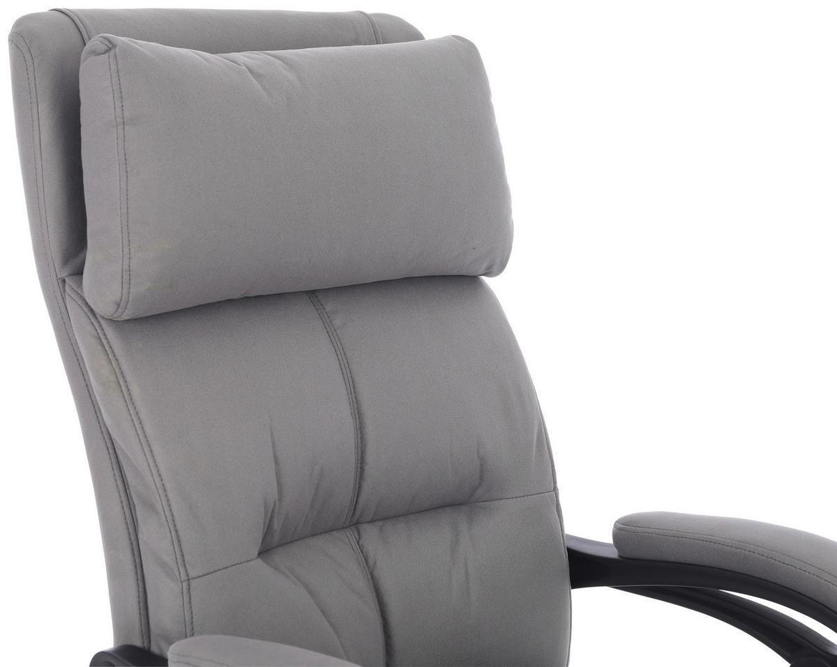 Chefsessel Bernie + Armstützen Grau Bis 140 Kg - Schwarz/Grau, MODERN, Kunststoff/Textil (66/116-124/71.5cm) - MID.YOU