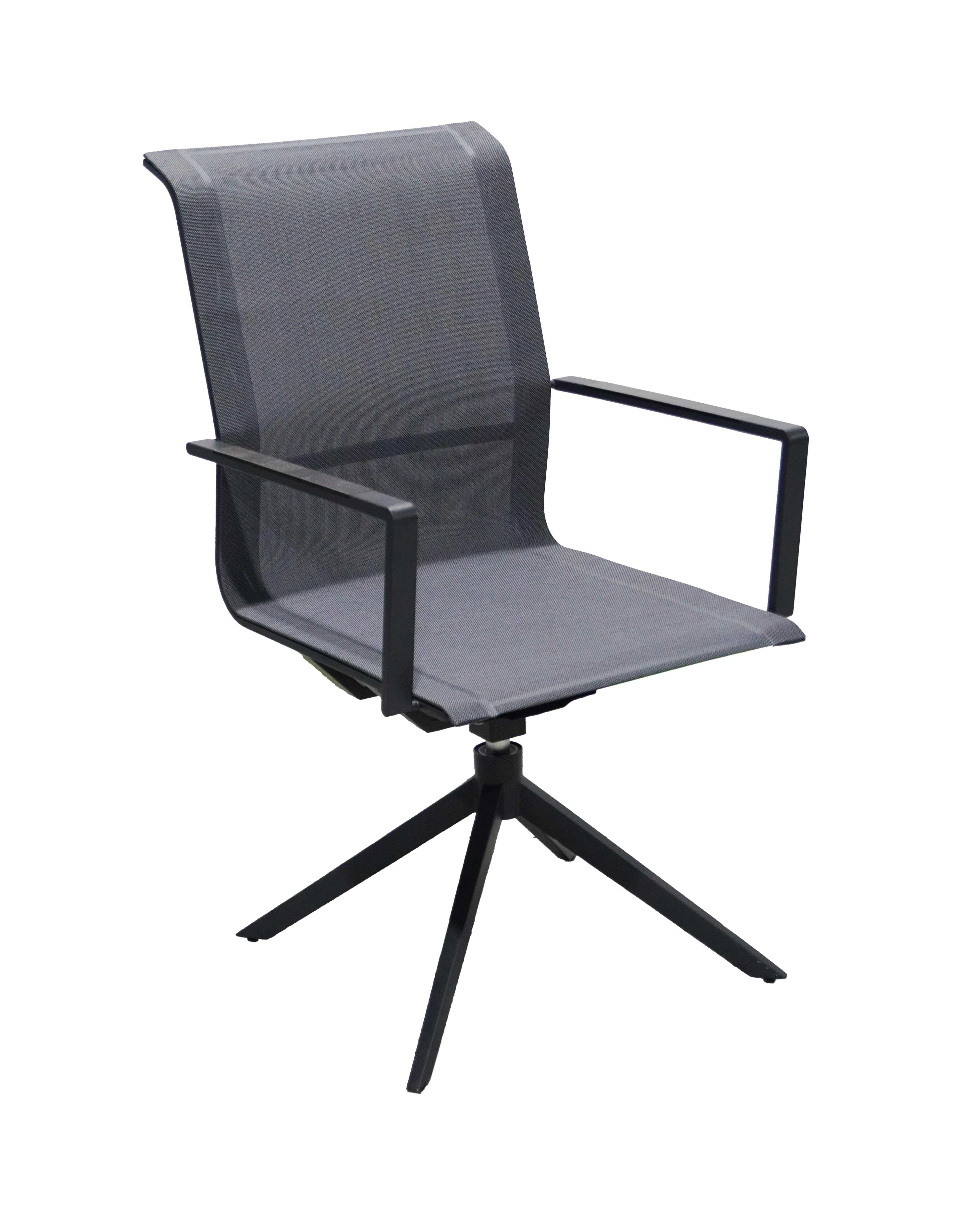 Drehstuhl Adria - Dunkelgrau/Anthrazit, Basics, Kunststoff/Textil (54/95/63cm) - Gardenson