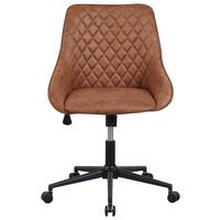 Drehstuhl Kayne - Cognac/Schwarz, KONVENTIONELL, Textil/Metall (60/84/64,5cm) - MID.YOU