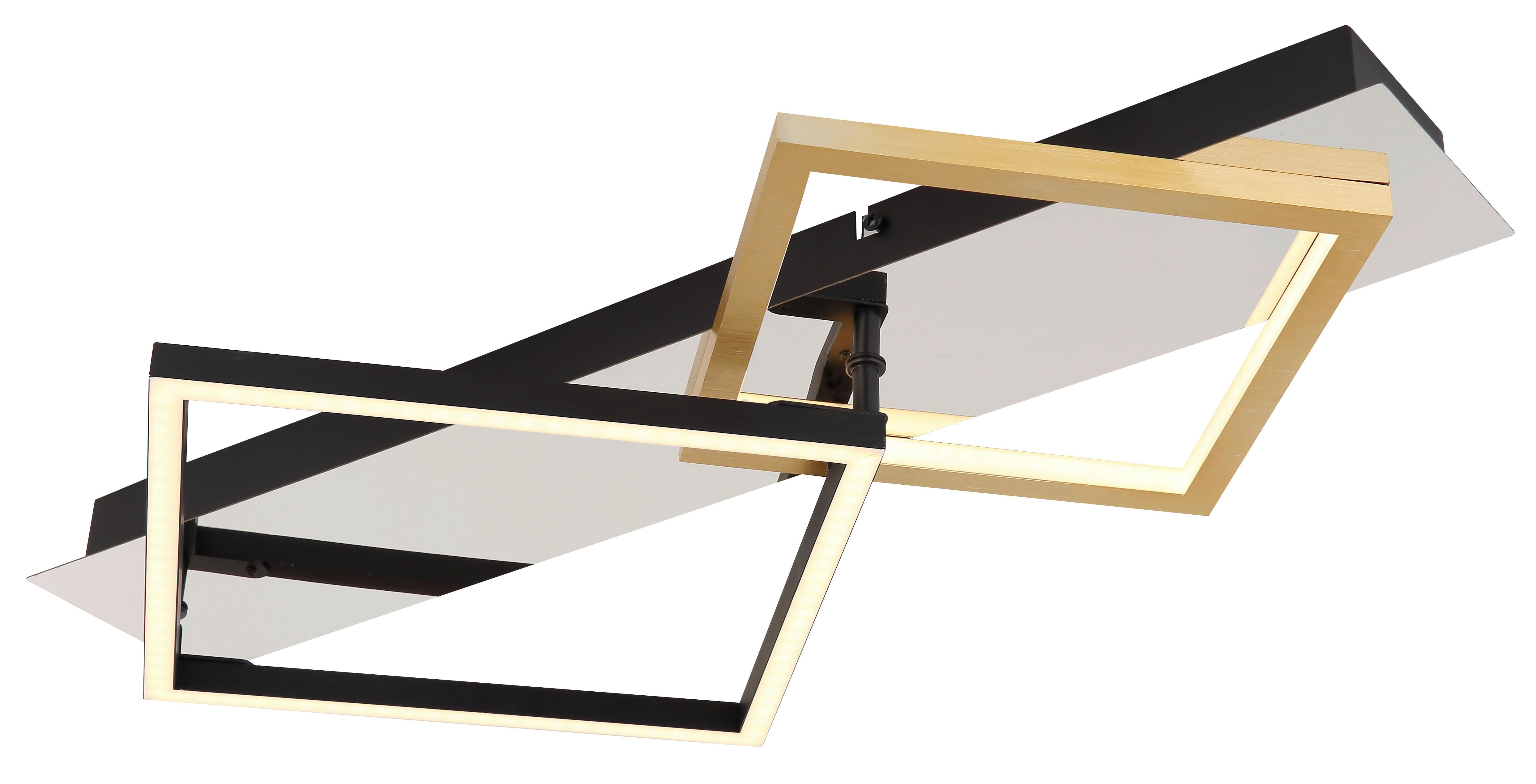 Led Mennyezeti Lámpa 67847-24 - fekete/arany, Design, műanyag/fém (59/35,5cm) - Globo