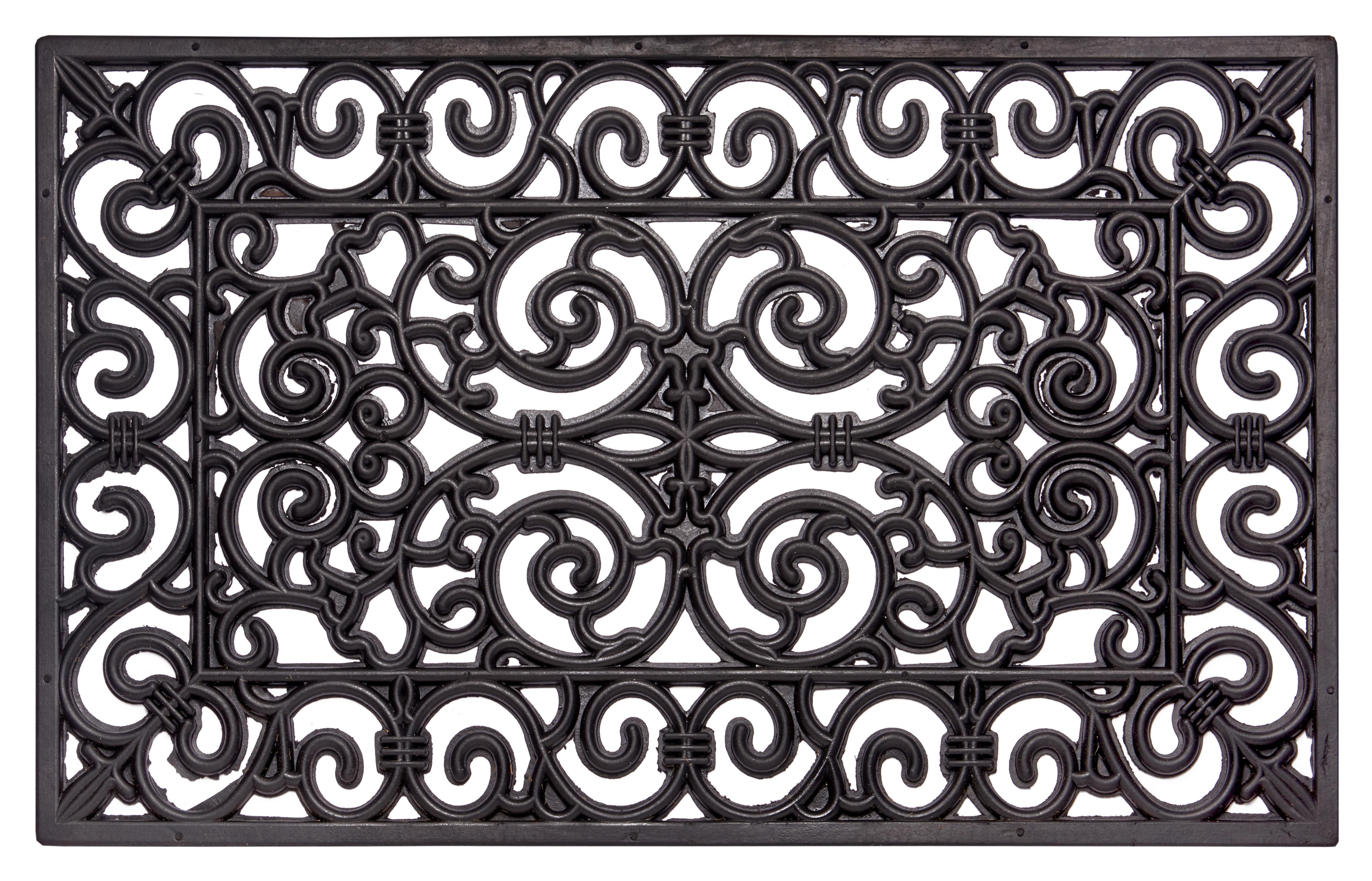 Fußmatte Mix Mats Eisenornamente 45x75 - Schwarz, Basics, Kunststoff (45/75cm) - Esposa