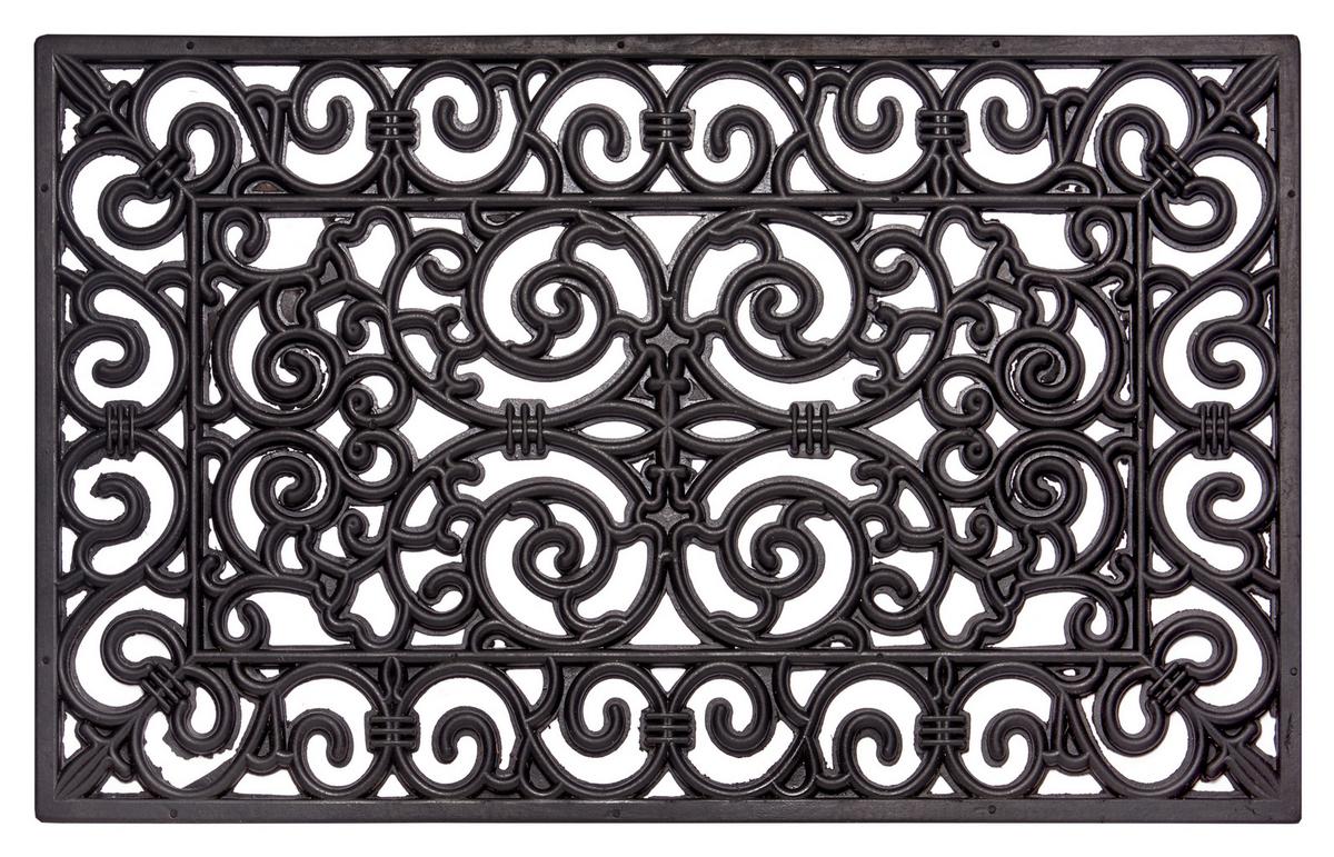 Fußmatte Mix Mats Eisenornamente 45x75 - Schwarz, Basics, Kunststoff (45/75cm) - Esposa