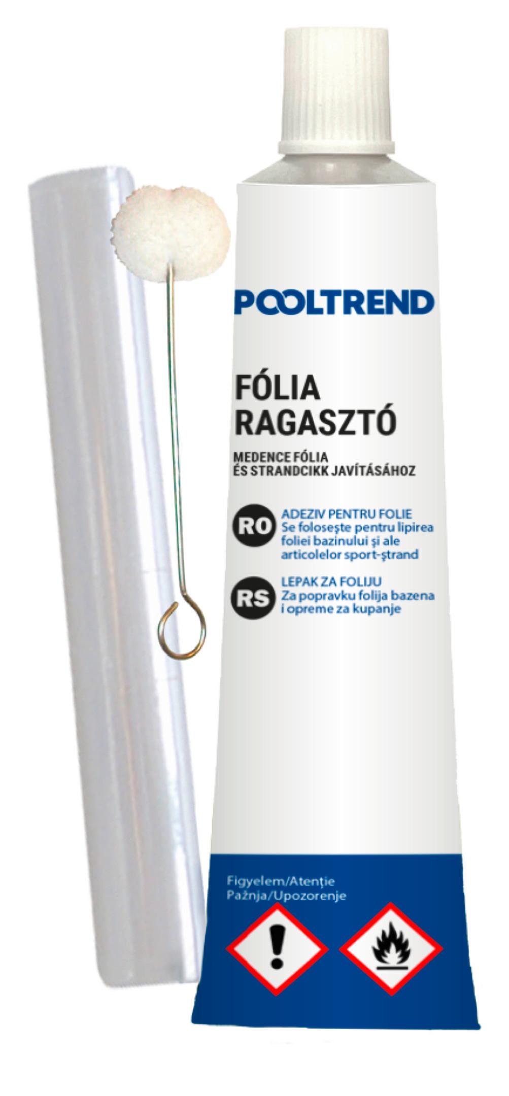 Fóliaragasztó Medencéhez Pooltrend - sárga/világoskék, Basics, műanyag/fém (30ml)