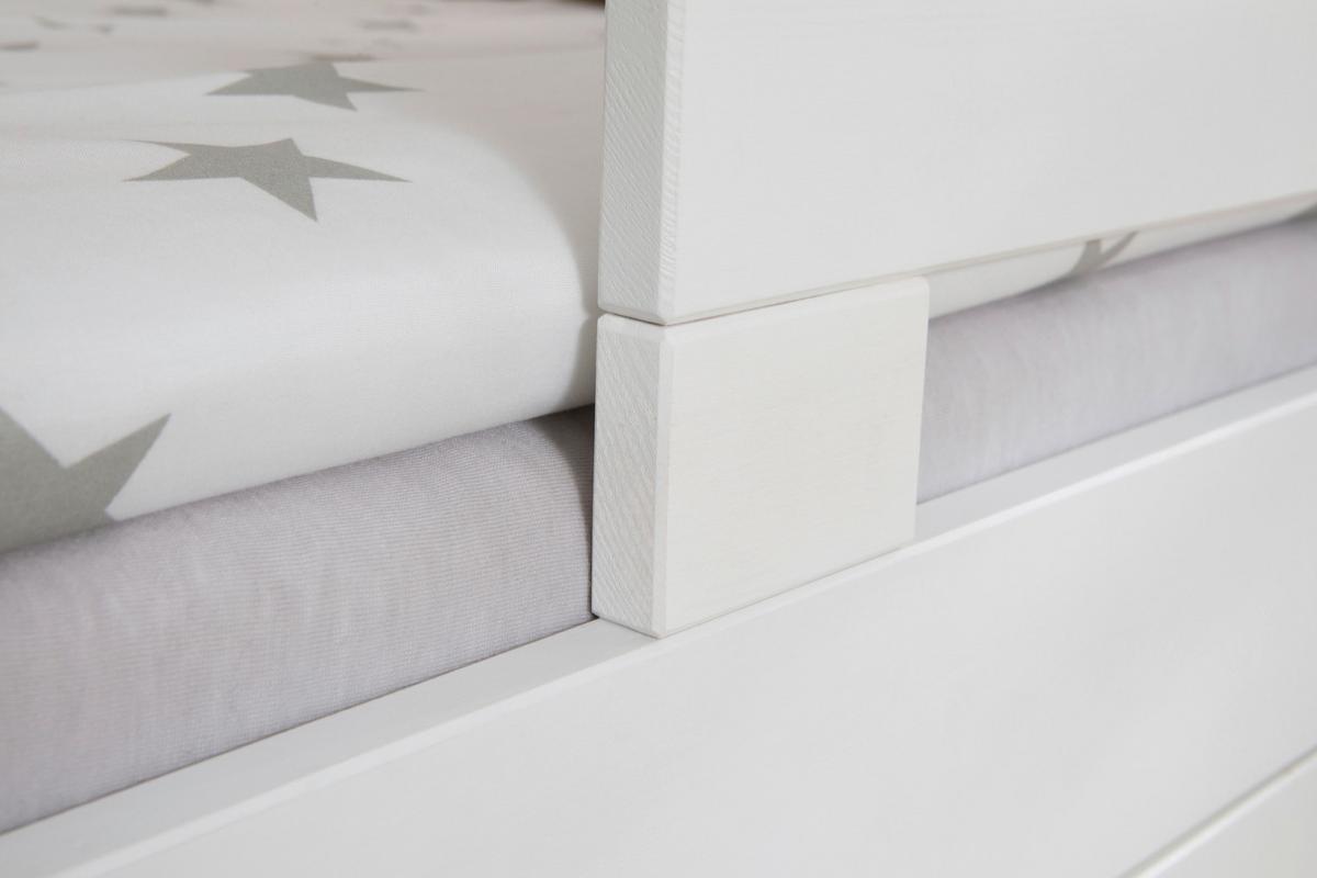 Bett Bennet Weiß inkl. Zubehör,120x200 cm - Weiß/Naturfarben, MODERN, Holz/Textil (120/200cm) - MID.YOU