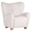 Sessel Fano - Eichefarben/Weiß, Design, Textil (90/93/92cm) - Livetastic