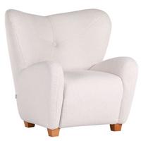 Sessel Fano - Eichefarben/Weiß, Design, Textil (90/93/92cm) - Livetastic