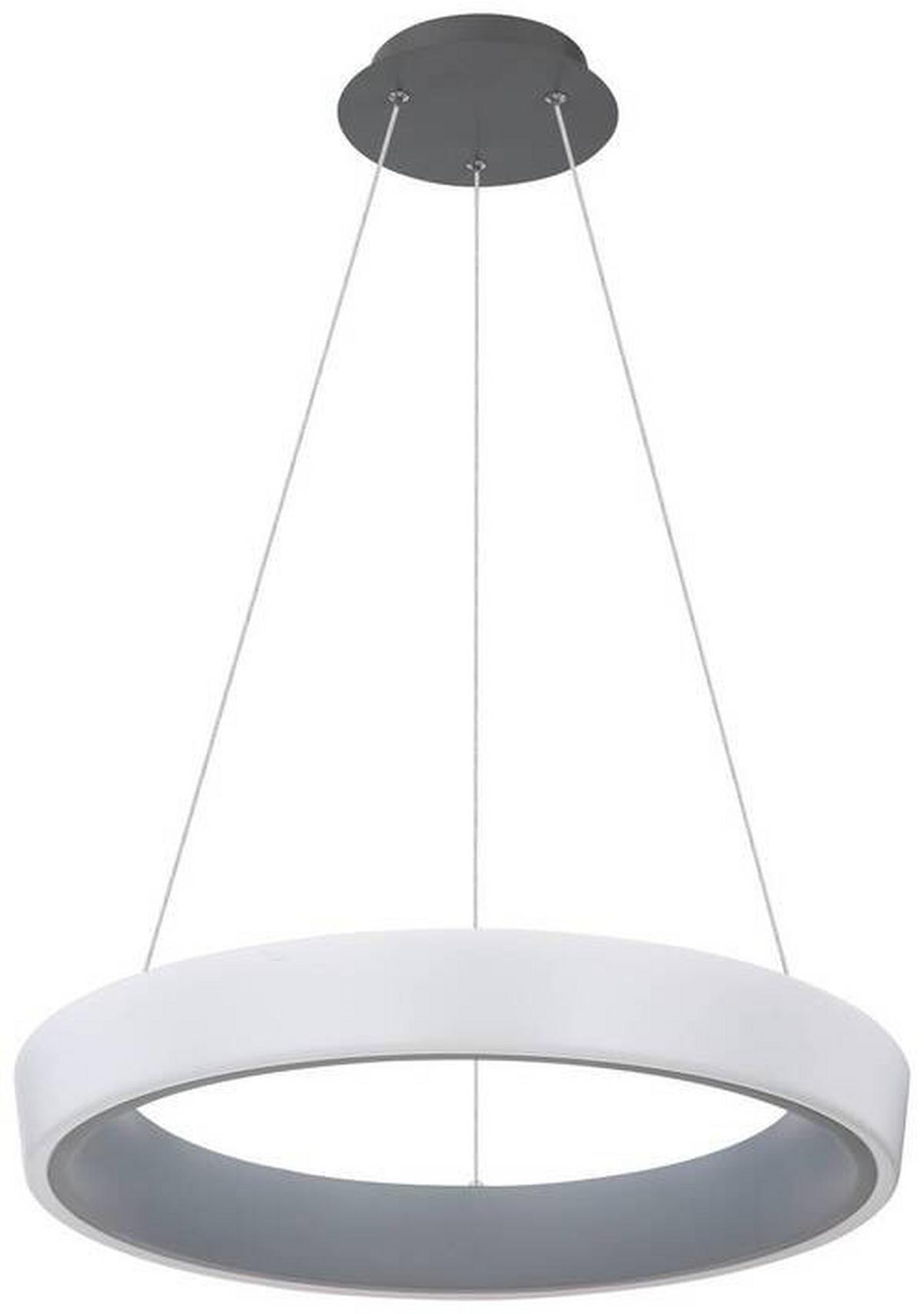LED-Hängeleuchte Tabano H: 120 cm 1-Flammig - Anthrazit/Opal, Basics, Kunststoff/Metall (50/120cm) - Globo