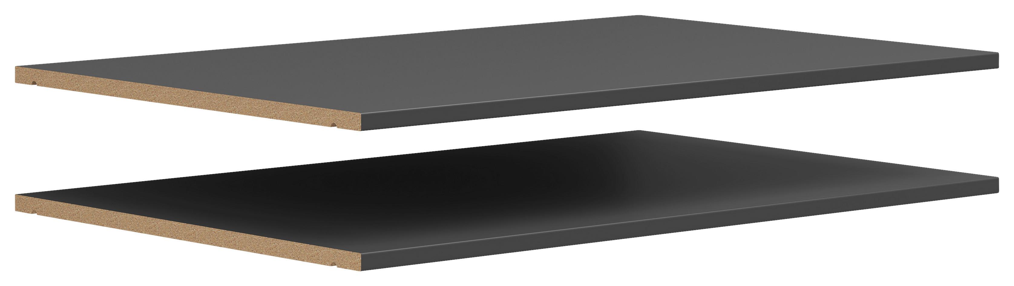 Belső Polc Szett Cabinet - grafitszürke, Modern, faalapú anyag (77/3/48cm)