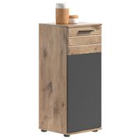 Midischrank Mason B: 37 cm Eichefarben - Eichefarben/Schwarz, MODERN, Holzwerkstoff (37/87/34cm) - MID.YOU