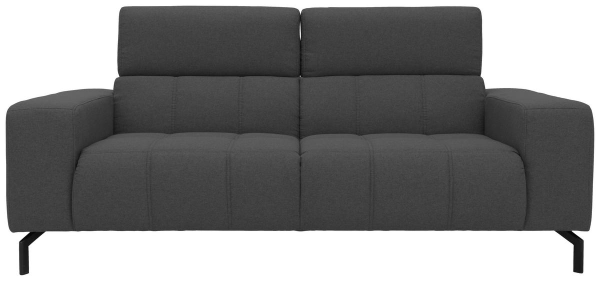2-sitzer-sofa Kopfteil Verstellbar Cunelli Grau - Schwarz/Grau, Design, Textil (208/79/104cm) - MID.YOU