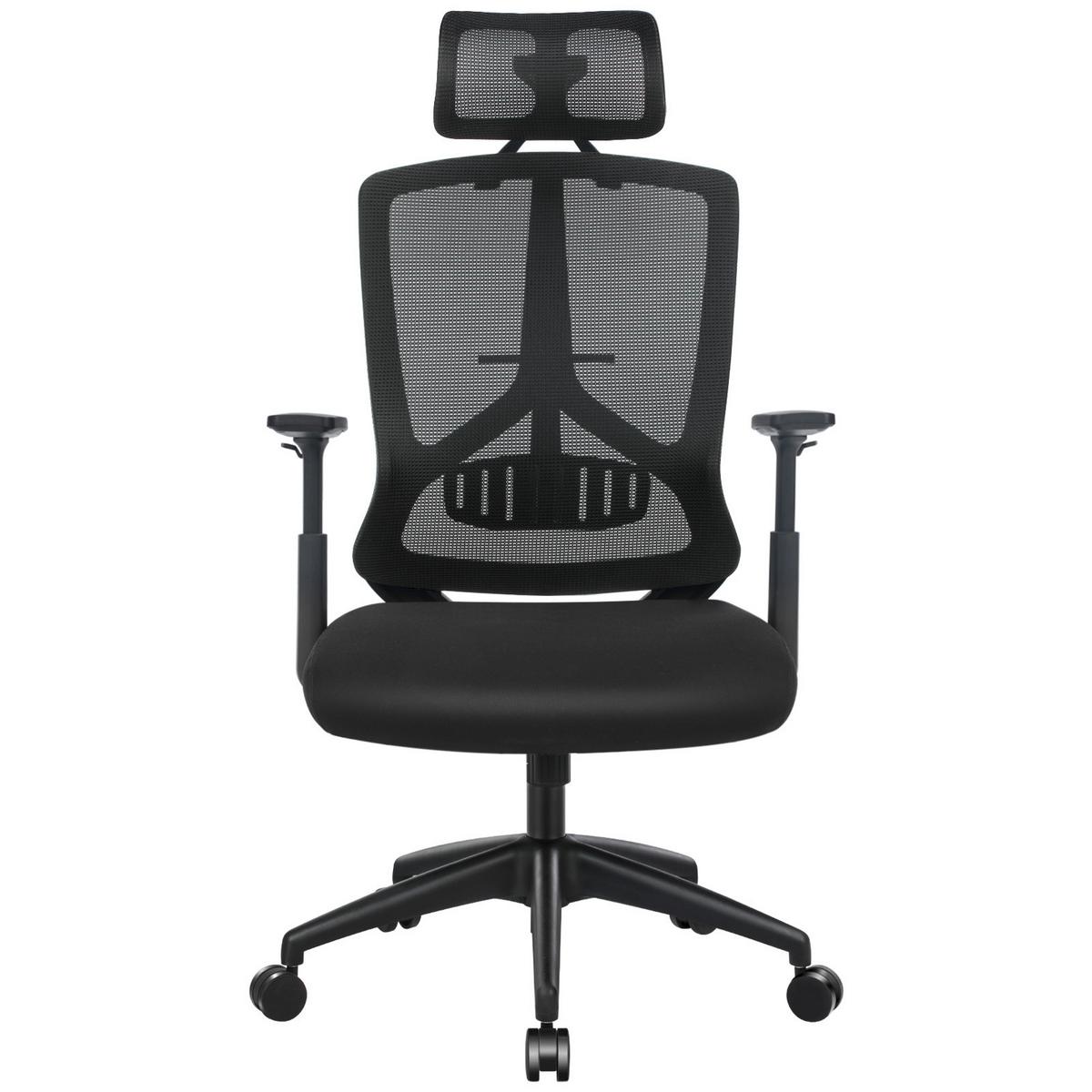 Drehstuhl Schwarz, Bis 120 Kg - Schwarz, Basics, Textil/Metall (68/120-133/65cm) - Boxxx