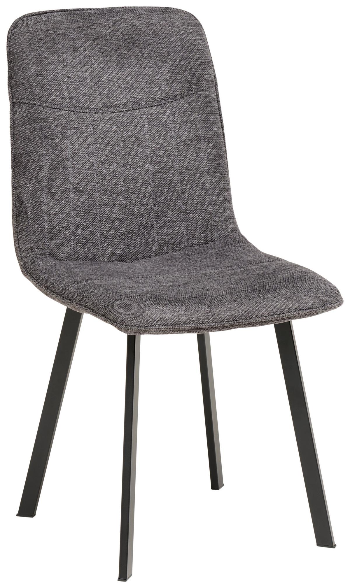 Tischgruppe Mackay 5-Tlg. Metall/Textil Grau, B: 140cm - Grau, KONVENTIONELL, Holzwerkstoff/Textil (140/46/75/88/80/57cm) - MID.YOU