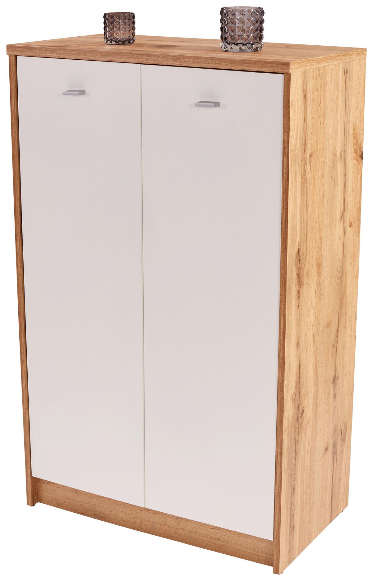 Kommode B 74cm 4-you New, Wotan Eiche Dekor/weiß - Eichefarben/Weiß, MODERN, Holzwerkstoff (74/111,4/34,6cm)