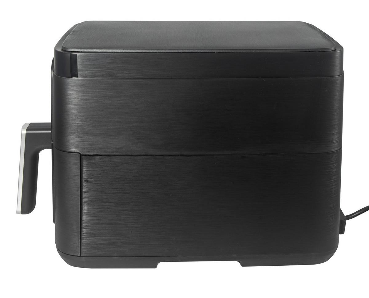 HEISSLUFTFRITTEUSE 1500W, 6 Liter - Schwarz, Trend, Glas/Kunststoff (22,7/45/28,3cm)