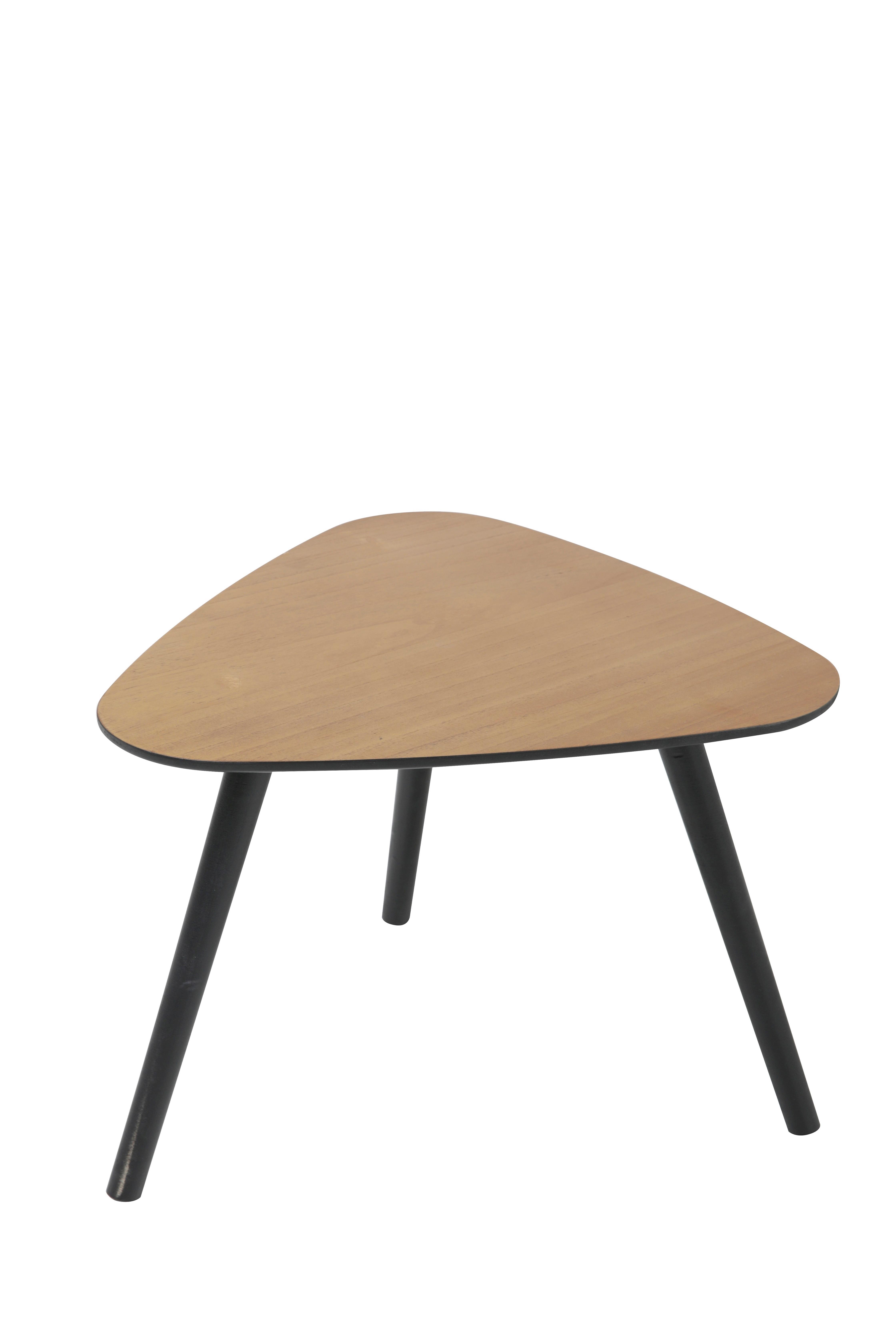 Beistelltisch Naturfarben/Schwarz B: 50 cm - Schwarz/Naturfarben, Design, Holz/Holzwerkstoff (50/50/40cm) - Livetastic