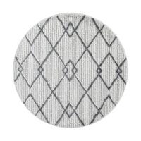 Webteppich Creme/Grau Pisa Rund Ø 120 cm - Creme, KONVENTIONELL, Textil (120/120cm)