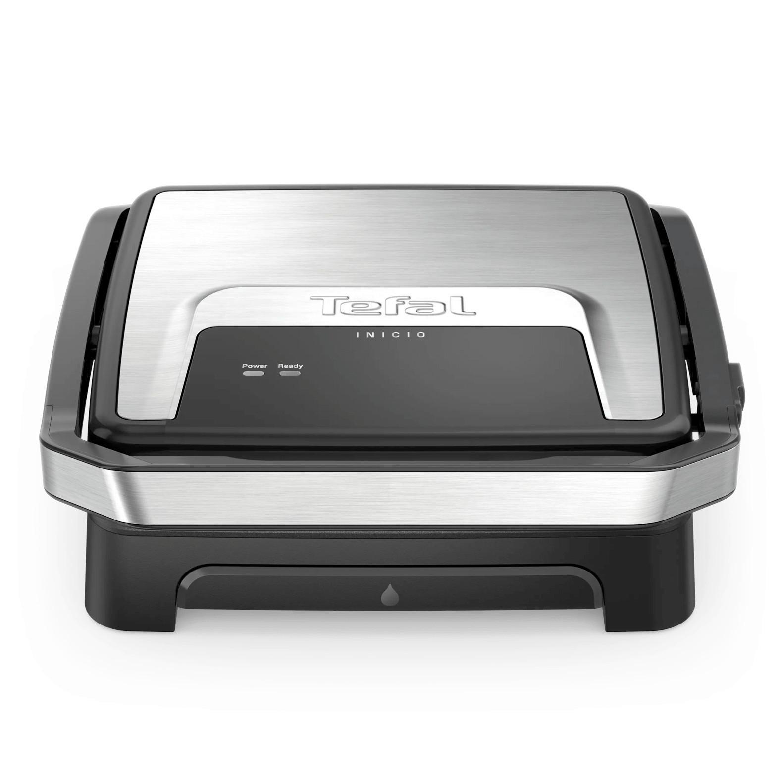 ELEKTROGRILL 2000W, Antihaftbeschichtung - Schwarzchrom, Basics, Metall (33,7/36,6/13,2cm) - Tefal
