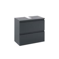 Waschbeckenunterschrank Cardiff B: 60cm Graphitfarben - Graphitfarben, Design, Holzwerkstoff (60/53/35cm) - Held