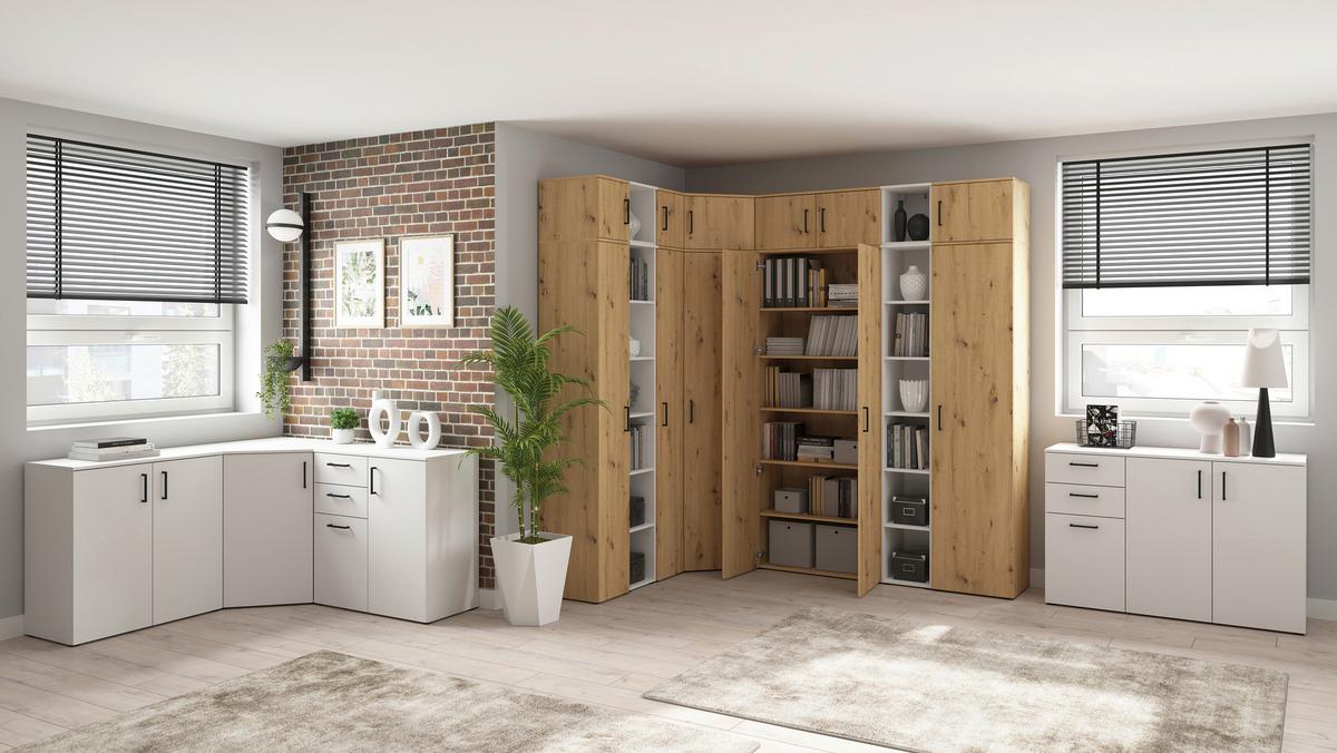 Komód Multistauraum - fehér, Modern, faalapú anyag (80/83/40cm) - Carryhome