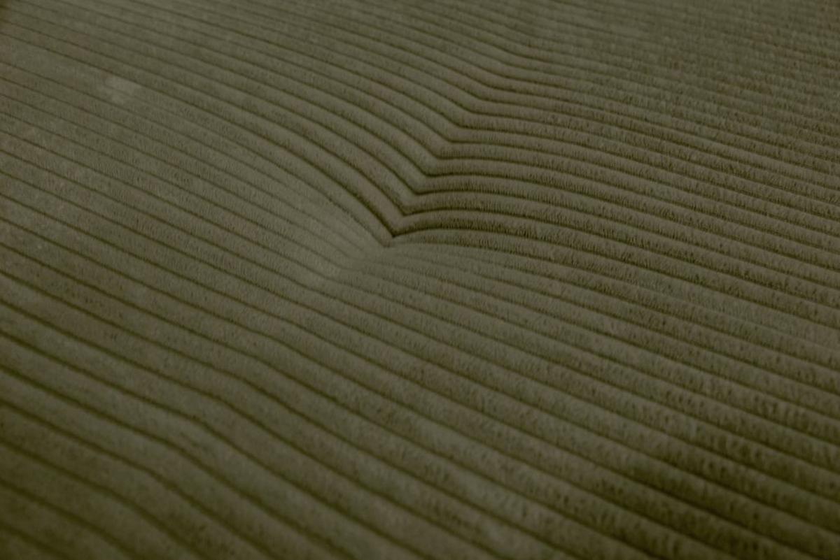 Rohová sedačka XELA, sezení boxspring, khaki manš. - černá/khaki, Moderní, textil (265/170cm)