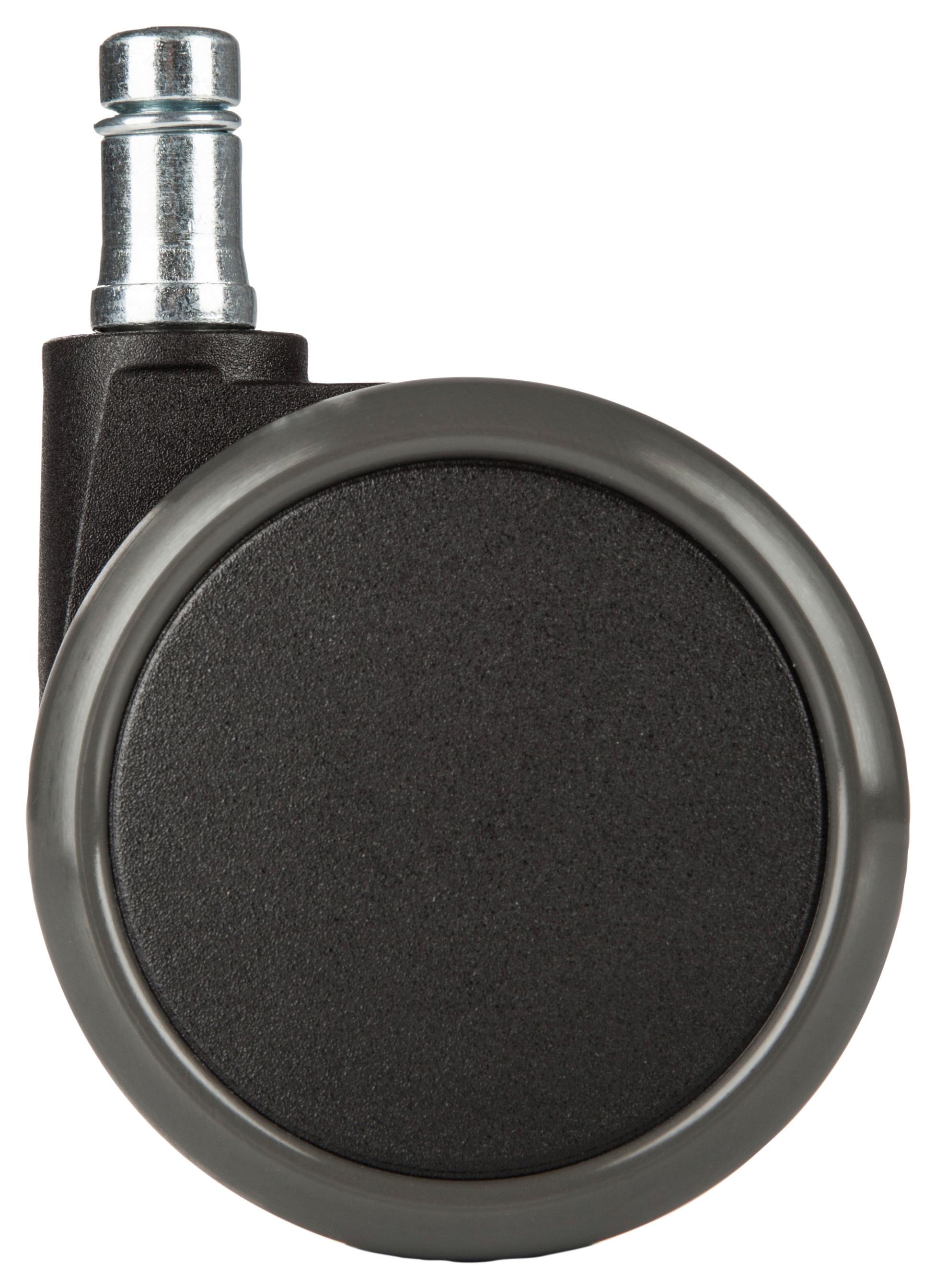 Bürostuhlrollen Rolo Schwarz Ø 6,5 cm 5er-Set - Schwarz, Basics, Kunststoff/Metall (5/7/6,5cm) - MID.YOU