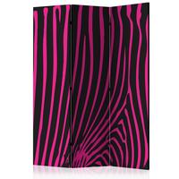 Paravent Schwarz Pink B: 135 Cm - Pink/Schwarz, Basics, Holz/Textil (135/172/3cm) - artgeist