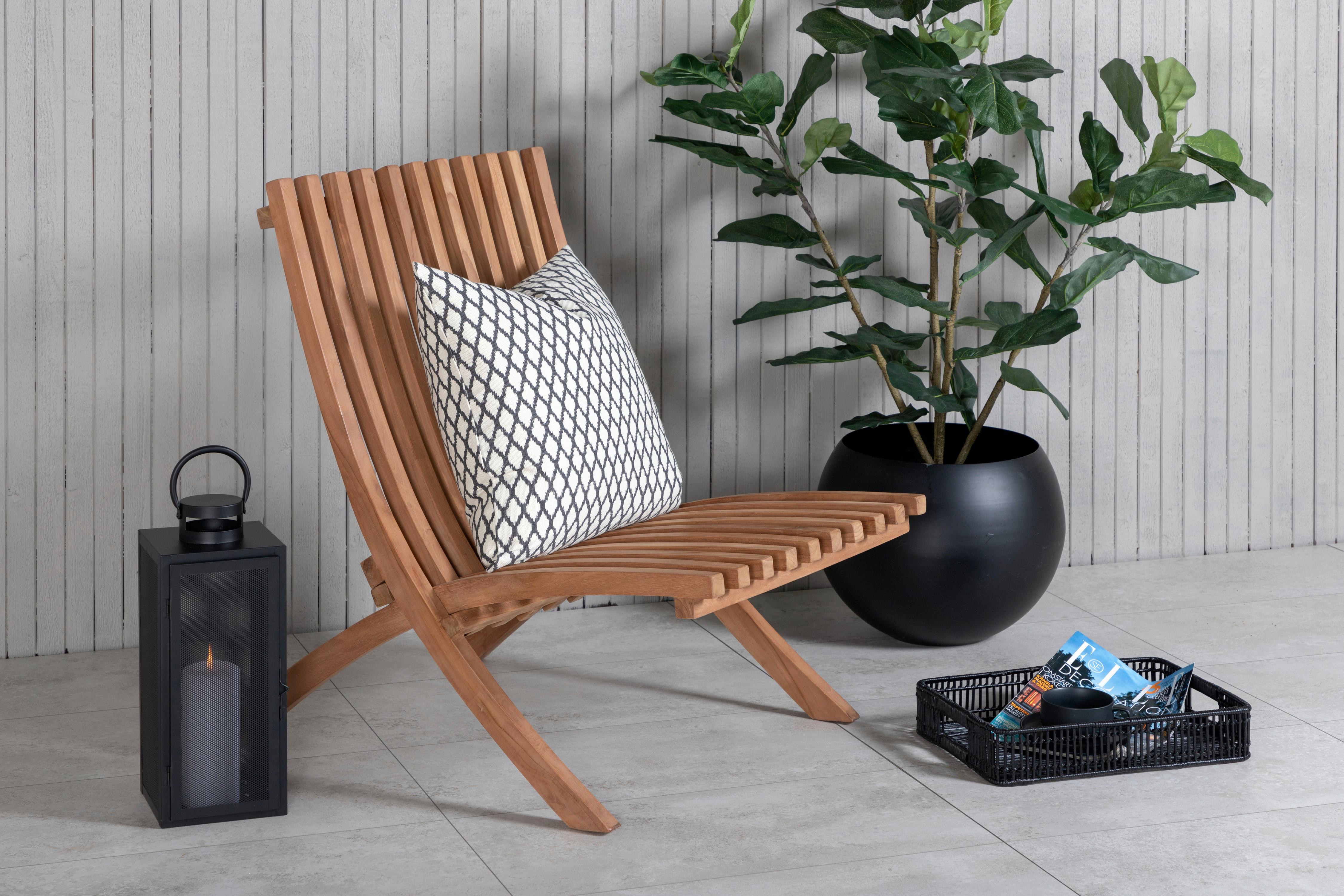 Loungesessel 2er-set Kenya Aus Holz - Teakfarben, KONVENTIONELL, Holz (73/85/63cm) - Gardenson