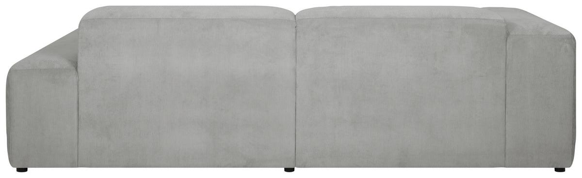 Ecksofa Hannah Hellgrau 252x170 Cm - Hellgrau/Schwarz, Design, Textil (252/170cm) - MID.YOU