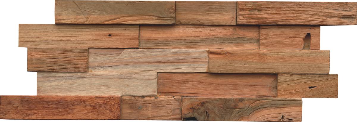 Wandverkleidung Fsc Teak Recl. Natur - Braun, Basics, Holz (50/20/2cm)