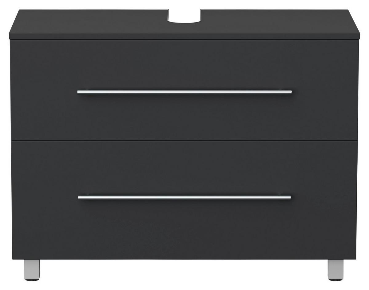 Waschbeckenunterschrank Mondial Graphitfarben B: 85 cm - Graphitfarben, MODERN, Holzwerkstoff (85/63/41,6cm) - MID.YOU