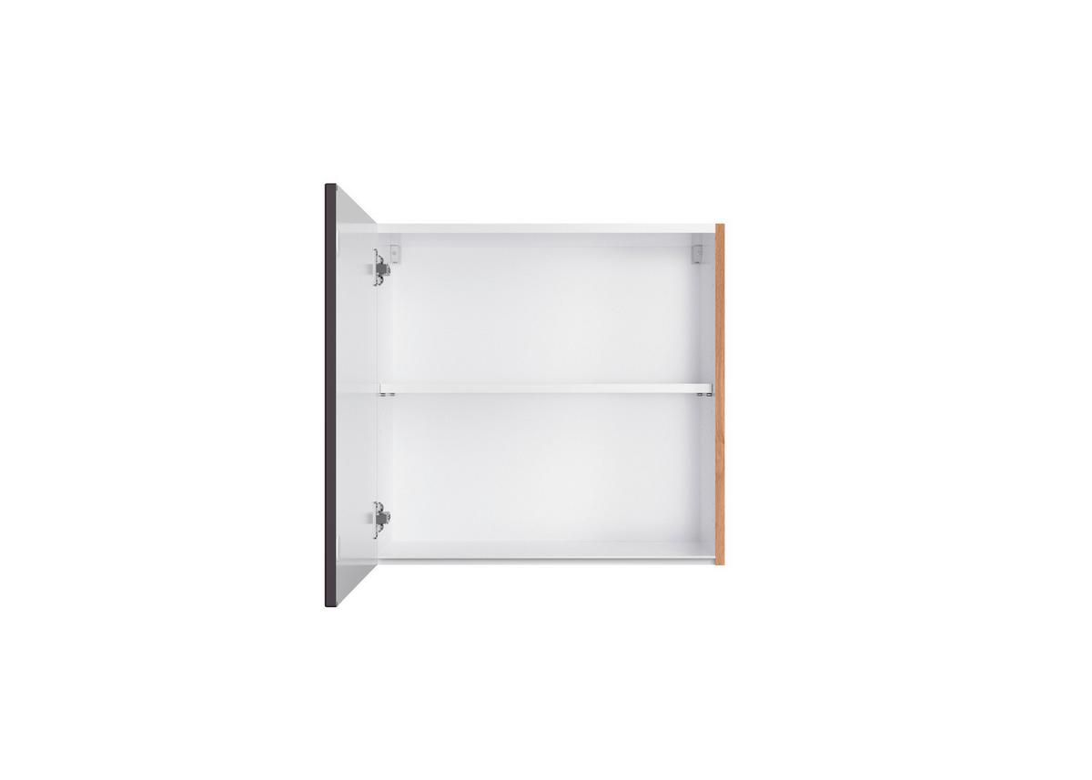 Küchenoberschrank Turin B:60cm Grau/Eiche Dekor - Eiche Wotan/Grau, Design (60/57/34cm) - Held