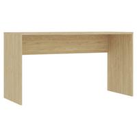 Schreibtisch B135 Cm H73 Cm Unit, Eiche Dekor - Eichefarben, KONVENTIONELL, Holzwerkstoff (135/73/54,5cm) - Ondega