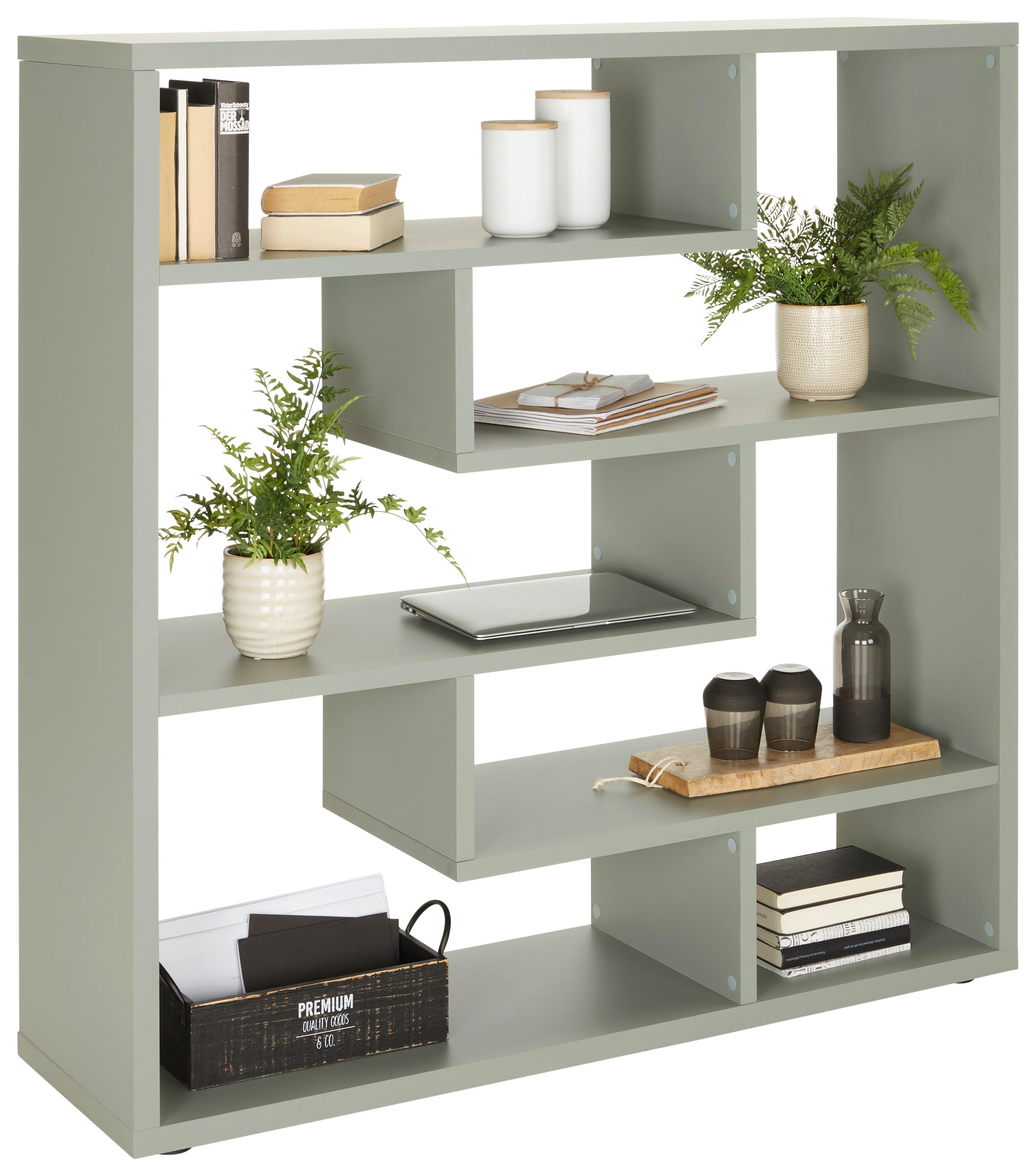DELIACA STENA Bounty, šalviovo zelená - čierna/zelená, Modern, kompozitné drevo/plast (130/134/40cm) - Premium Living