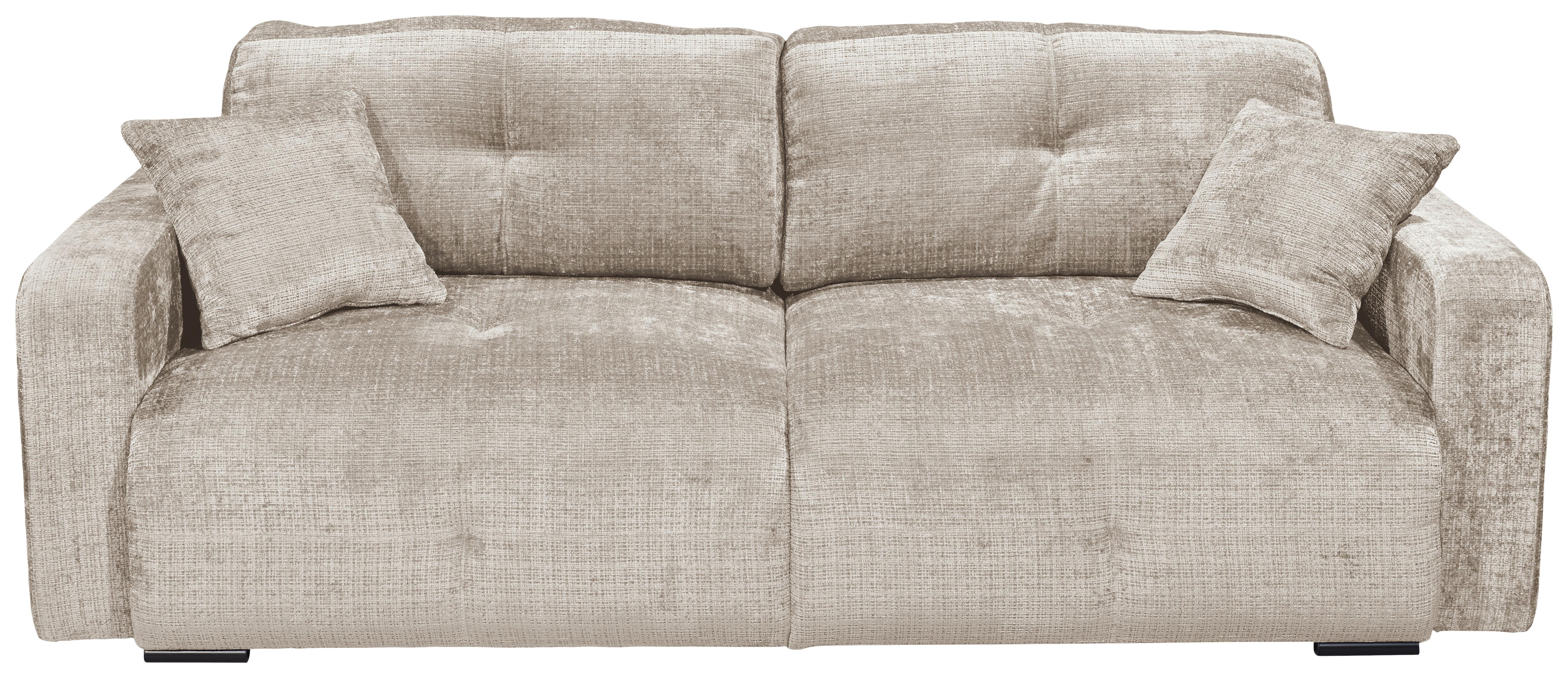 Schlafsofa Bullet Taupe B: 235 Cm - Taupe/Schwarz, KONVENTIONELL, Textil (235/88/120cm) - MID.YOU