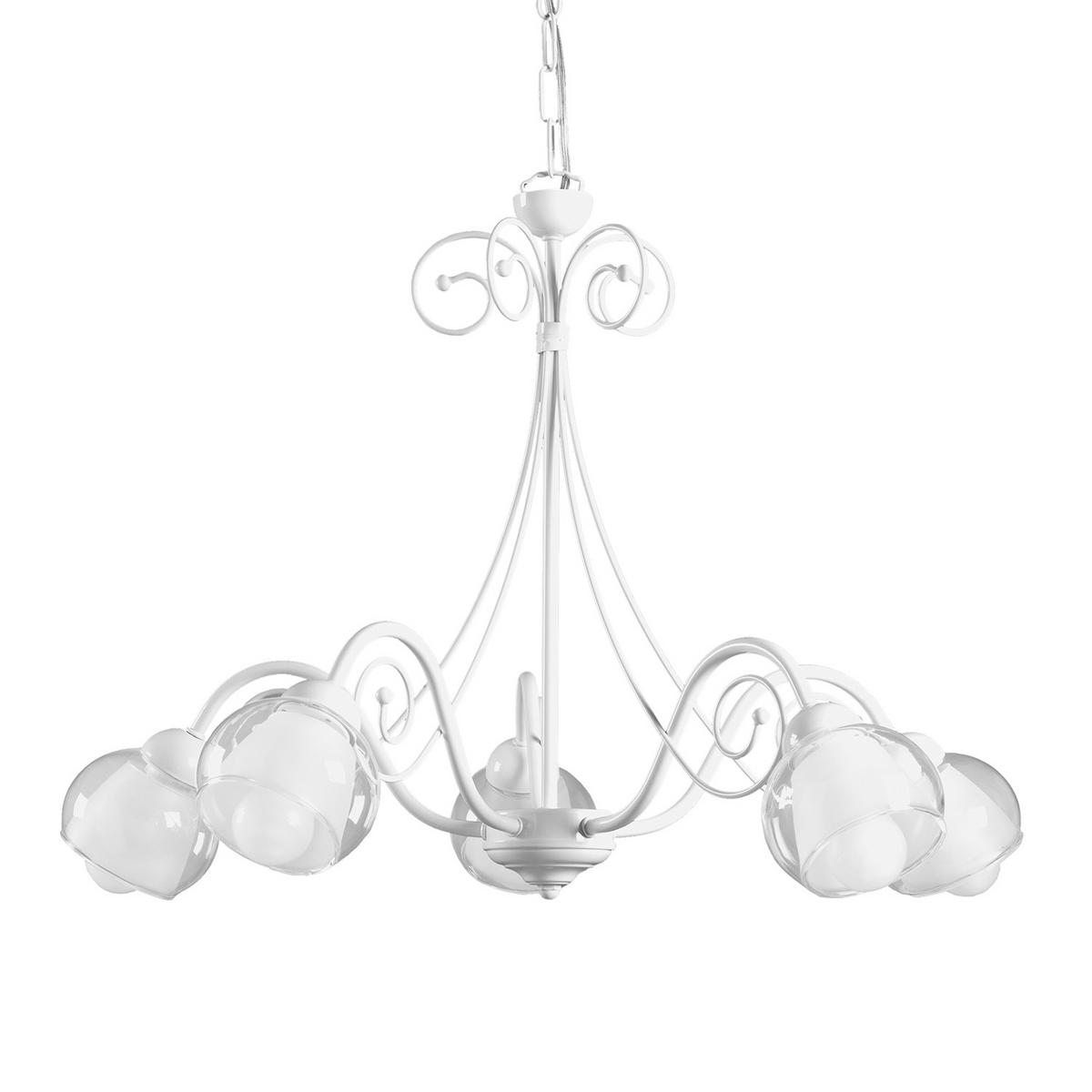 Kronleuchter Camilla Perlmutt L: 60 cm - Perlmutt, KONVENTIONELL, Glas/Metall (60/60/100cm)