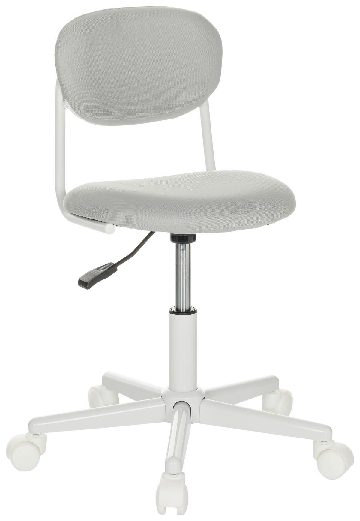 Jugenddrehstuhl Kiddy Base I - Weiß/Grau, Basics, Kunststoff/Textil (60/72-83/60cm) - MID.YOU