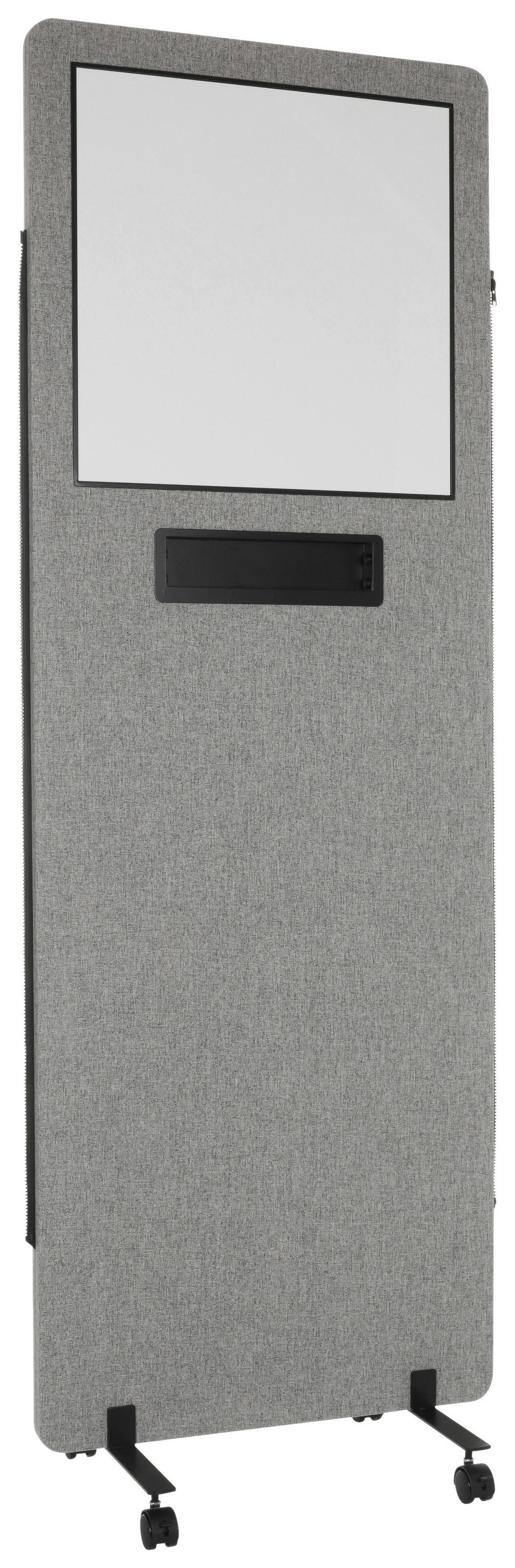 Trennwand Flexmiut Wb - Klar/Hellgrau, Basics, Kunststoff/Textil (60/177/3cm) - MID.YOU