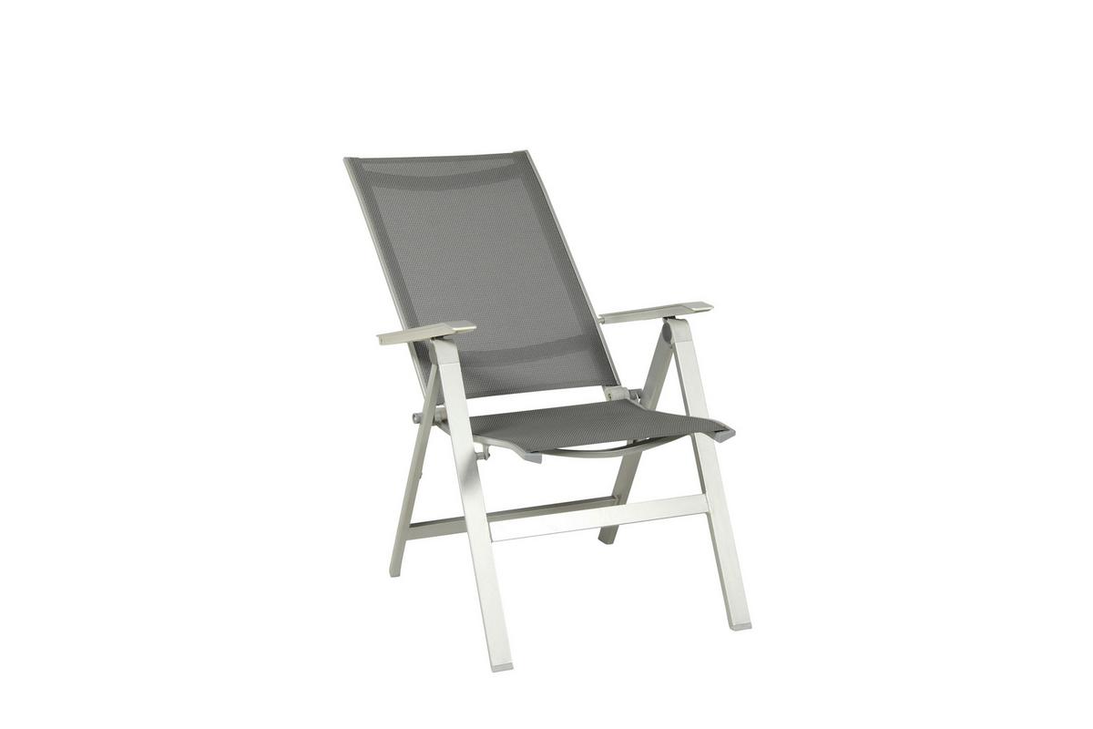 Gartensessel klappbar Urban Aluminium - Platinfarben/Graphitfarben, Basics, Metall (61/113/67cm) - Acamp
