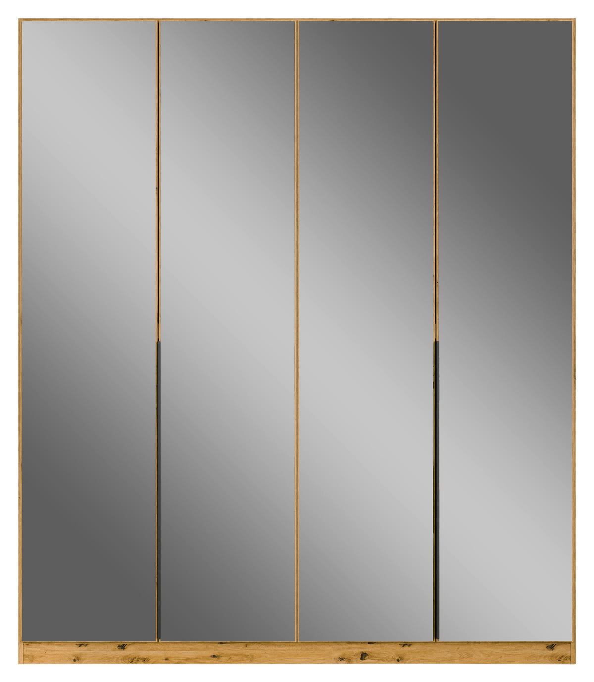 Drehtürenschrank Skyla Eiche Artisan/Glas B: 181 cm - Eiche Artisan, MODERN, Holzwerkstoff (181/210/54cm) - Rauch Möbel