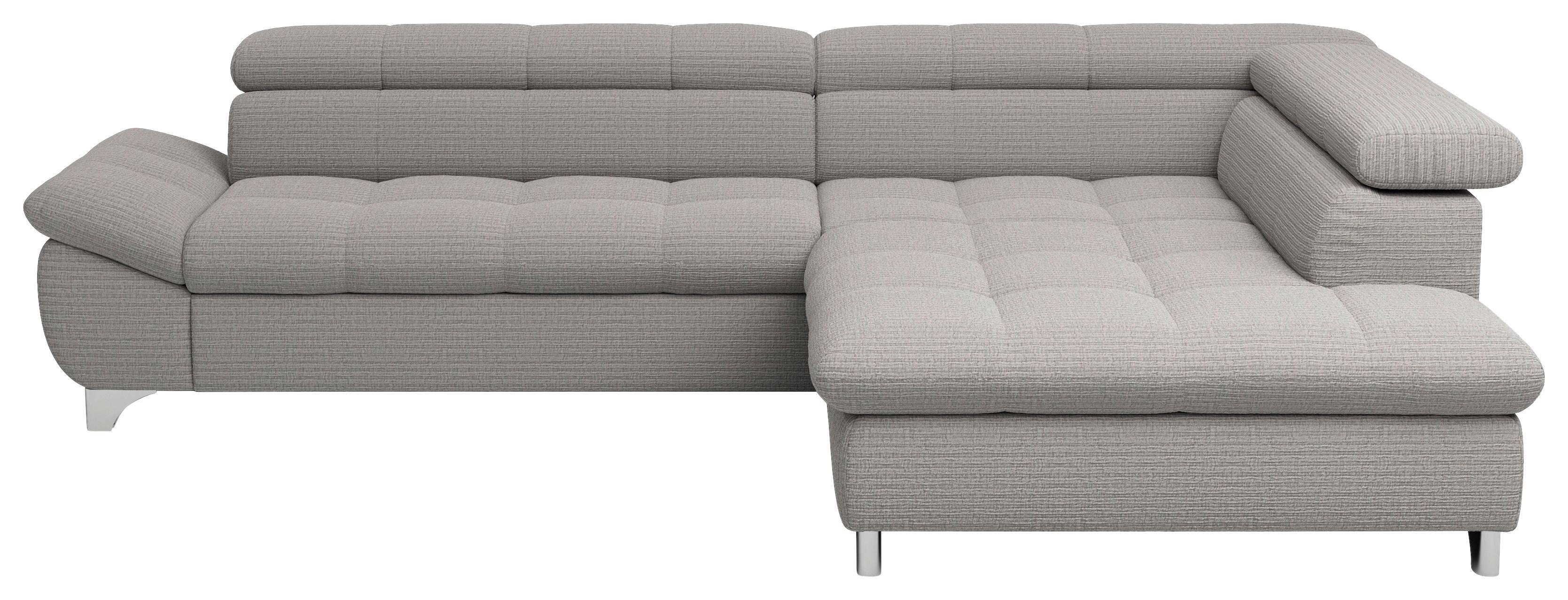 Ecksofa Gemini Grau, S: 312x234 Cm - Chromfarben/Grau, KONVENTIONELL, Textil (312/78-97/234cm)