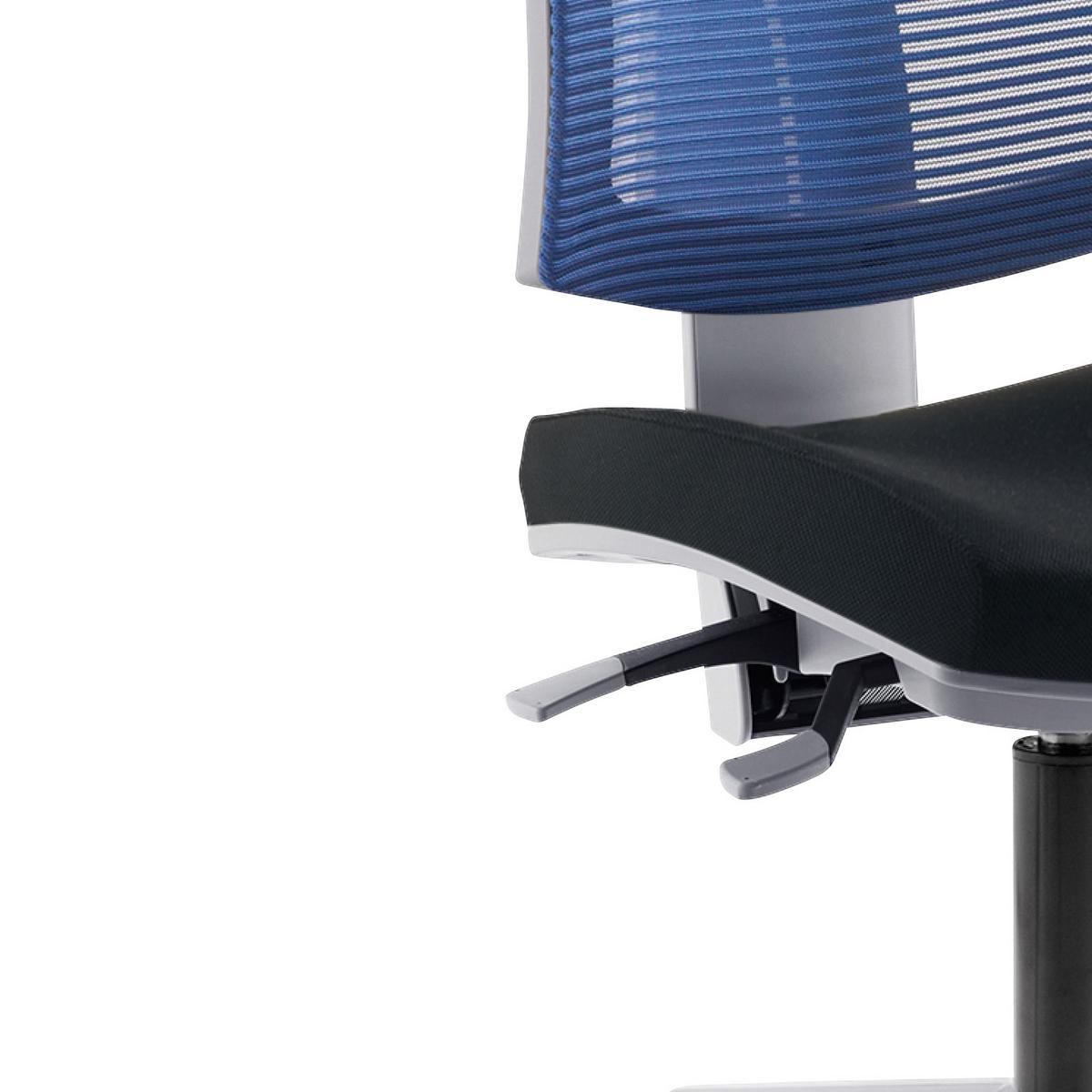 Drehstuhl My Flexo Mit Wippfunktion Schwarz/Blau - Blau/Schwarz, MODERN, Kunststoff/Textil (59/90/65cm) - MID.YOU