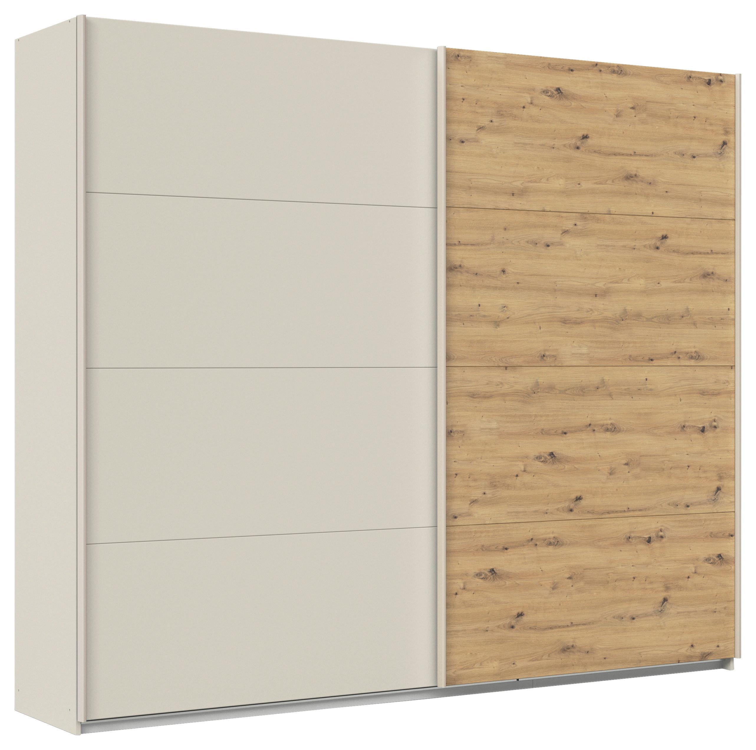 Schwebetürenschrank Feldkirch 271cm Champagner/Eiche Artisan - Champagner/Eiche Artisan, Trend, Holzwerkstoff (271/229/61cm) - Luca Bessoni