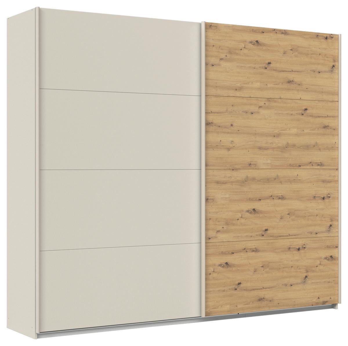 Schwebetürenschrank Feldkirch 271cm Champagner/Eiche Artisan - Champagner/Eiche Artisan, Trend, Holzwerkstoff (271/229/61cm) - Luca Bessoni