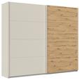 Schwebetürenschrank Feldkirch 271cm Champagner/Eiche Artisan - Champagner/Eiche Artisan, Trend, Holzwerkstoff (271/229/61cm) - Luca Bessoni