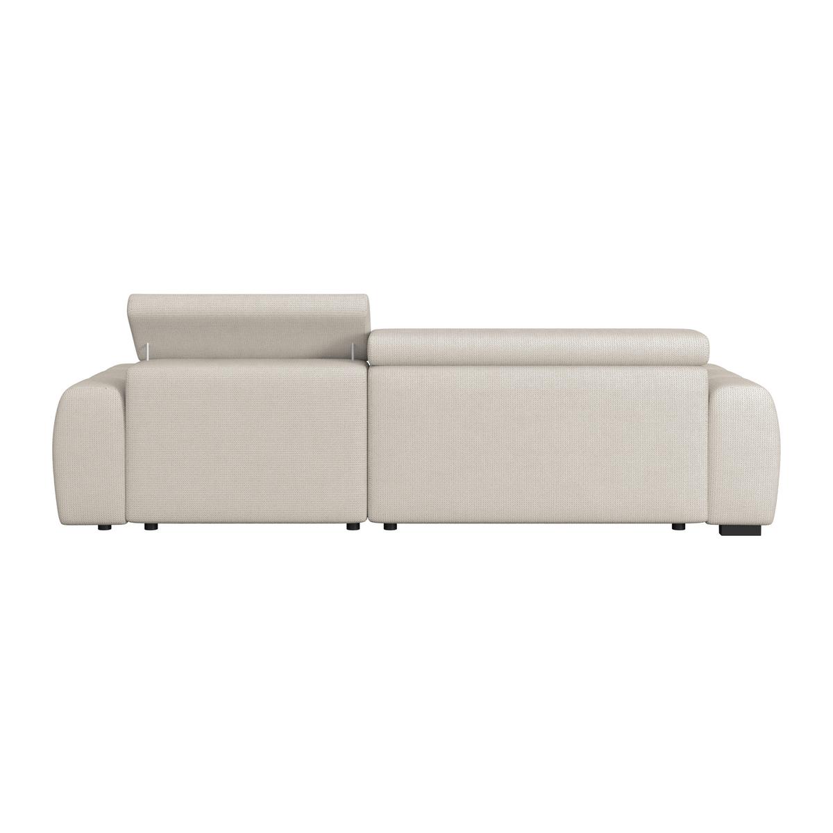 Ecksofa Fargo Elektrischer Cremefarben, B: 285 Cm - Creme/Schwarz, Trend, Textil (285/168cm)