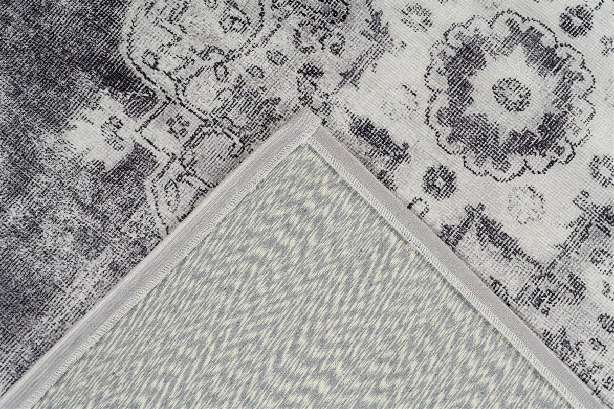 Flachwebteppich Vintage 8400 Hellgrau, 200x290 cm - Hellgrau, KONVENTIONELL, Textil (200/290cm)