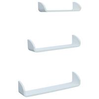 Falipolc Szett Carlo - fehér, Modern, faalapú anyag (60/50/40/12/10,5/9/12cm)