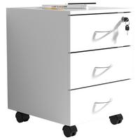 Rollcontainer Baula Weiß B: 40 Cm - Weiß, Design, Holzwerkstoff/Kunststoff (40/54/44cm) - MID.YOU